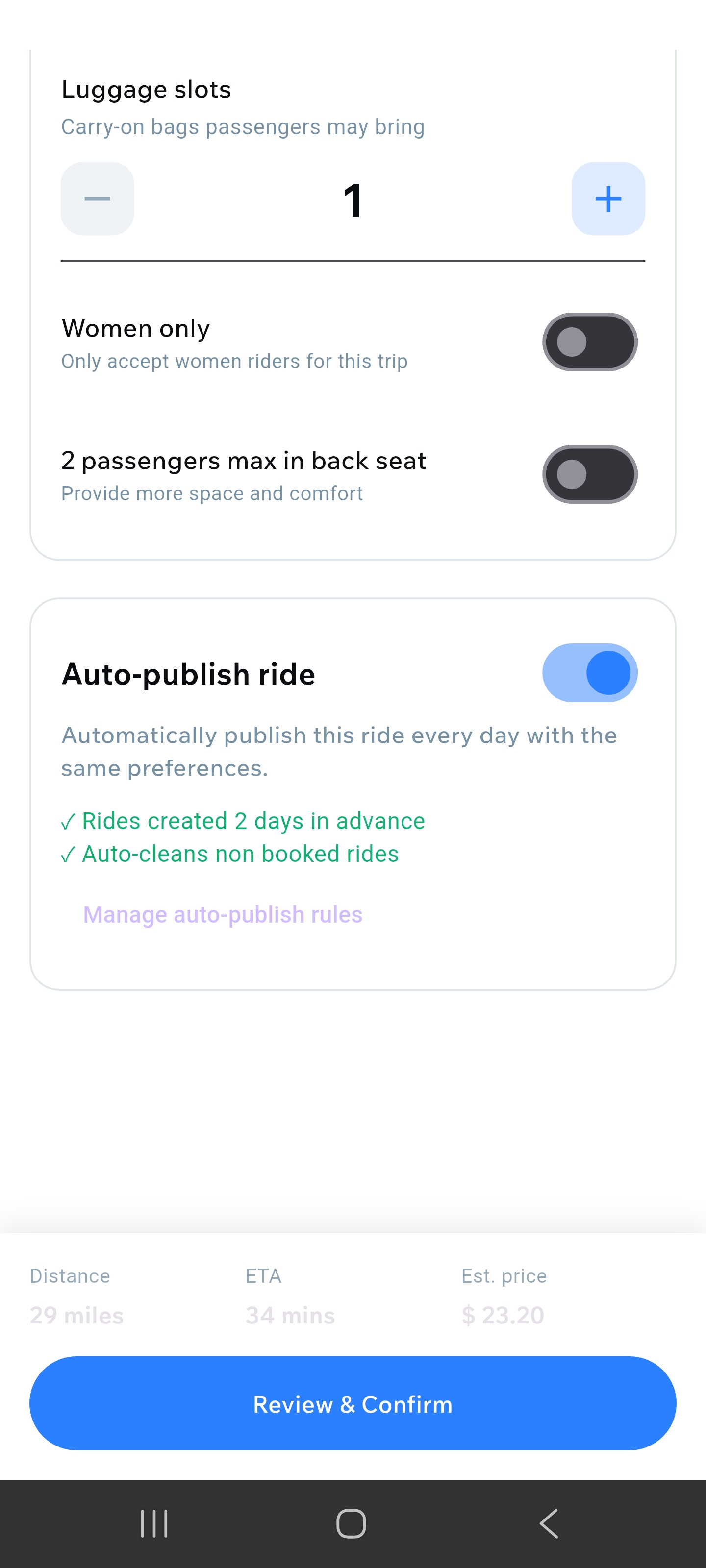 Offer Ride Page Bottom