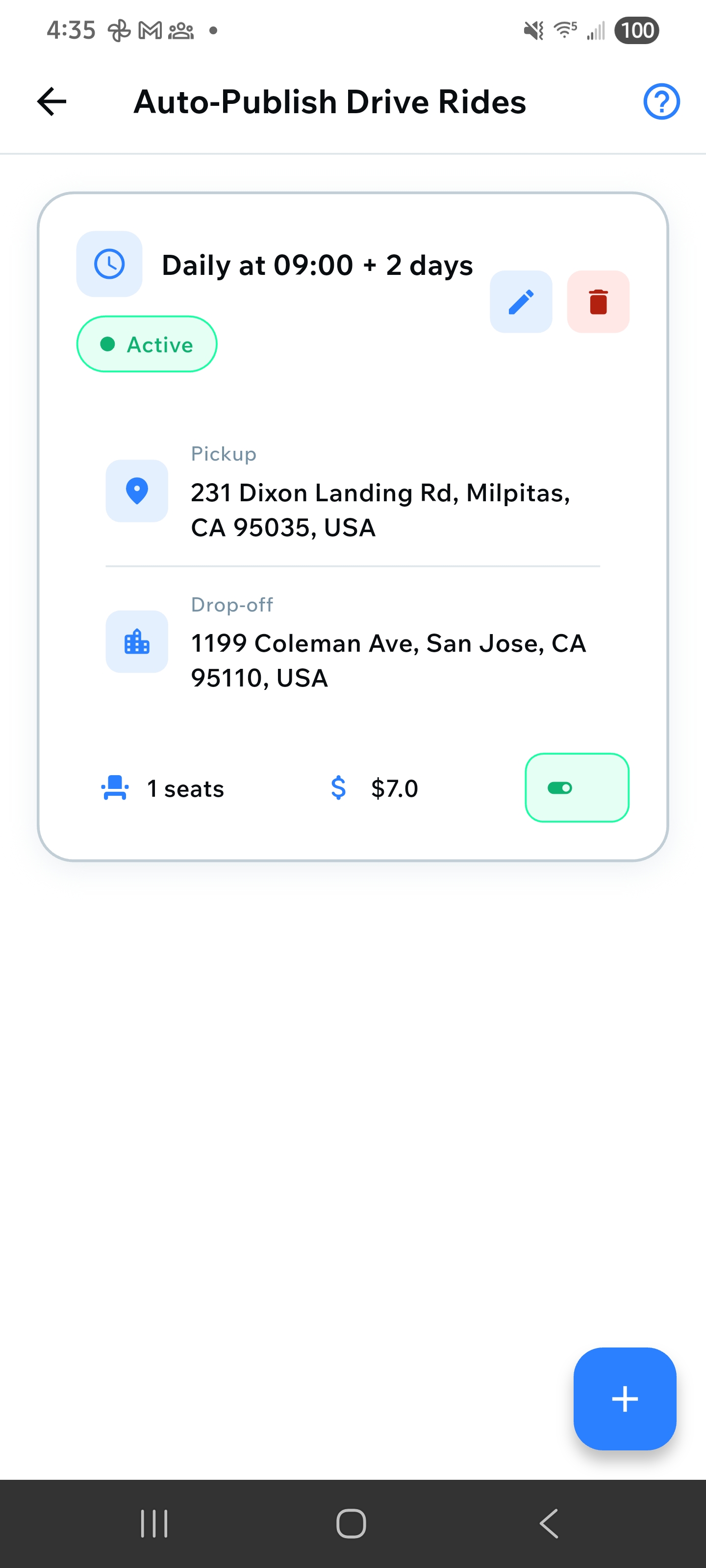 Active Auto-Publish Ride