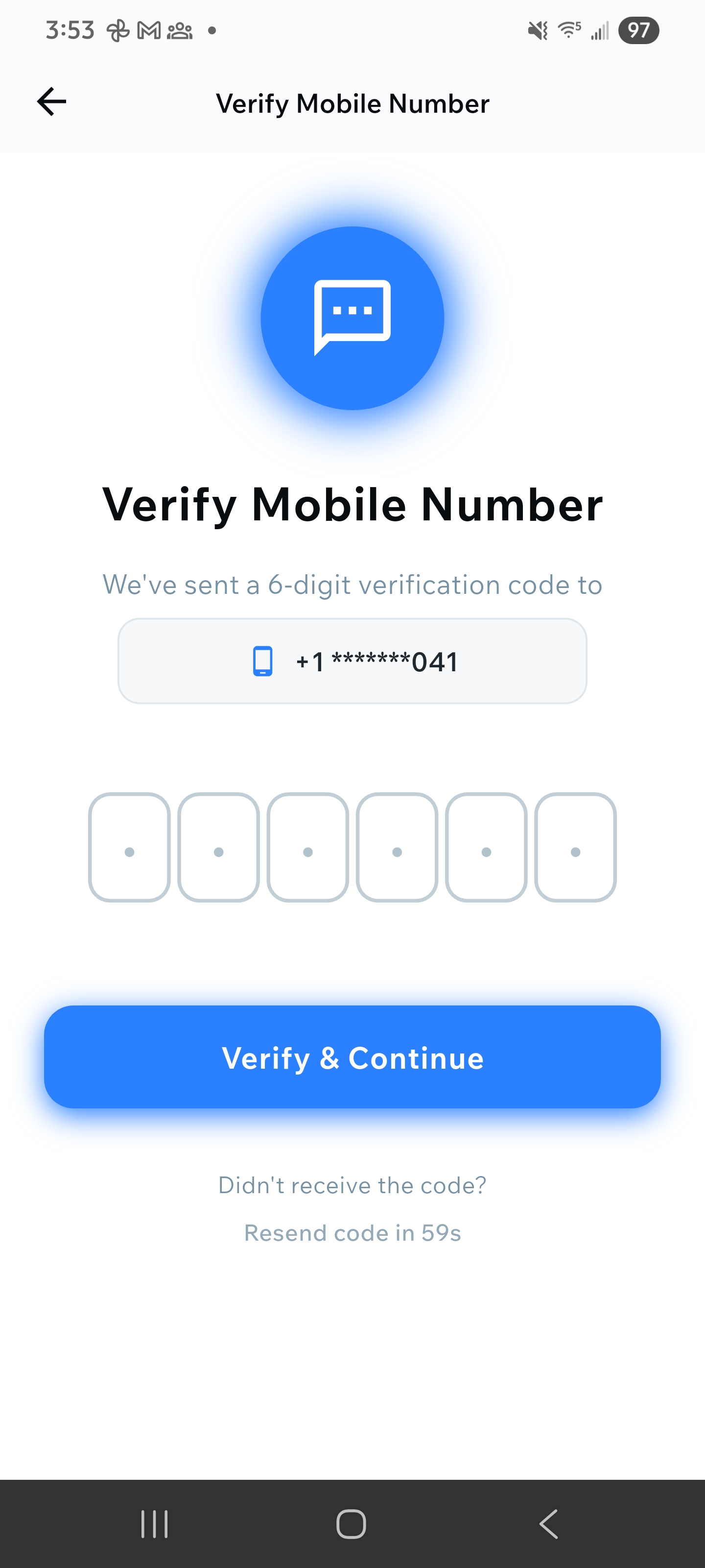 Verify Mobile Number