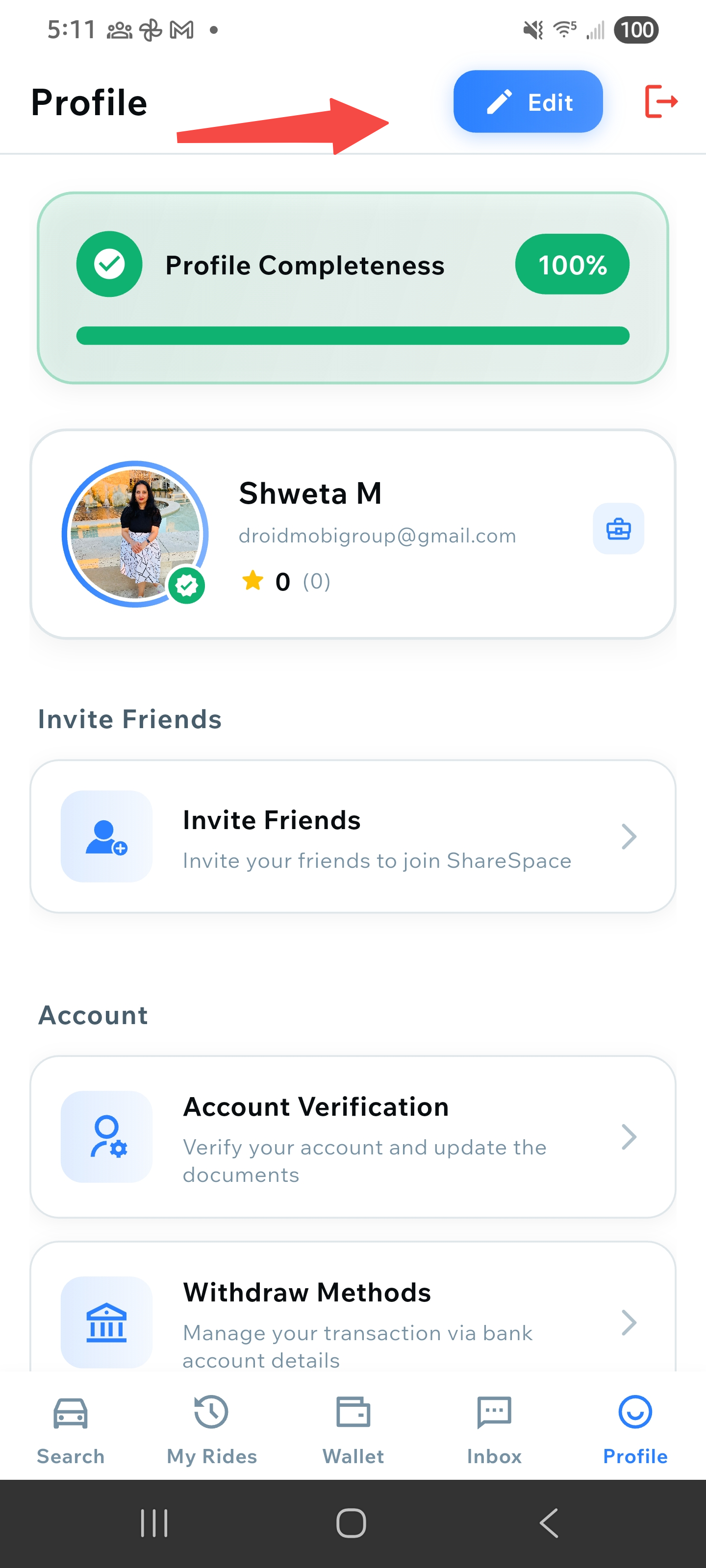 Update Profile Information